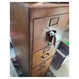 Wooden File Cabinet 16.25x26.75x52 Inches