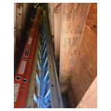 Silver-tone Aluminum Extension Ladder. Yellow 8 ft. Ladder