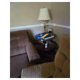 Matching Circular End Tables Approx 25" Diameter. Contents NOT Included