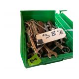 8x12x4 Inch Plastic Container of Wrenches Numerous Sizes