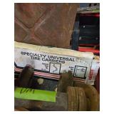 Vintage Fuel Can, Specialty Universal Tire Carrier