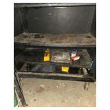 Metal Cabinet on Wheels 36" L x 18" D x 35" H. Contents Included