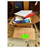 Box of Office Paper, Printer Paper, Notebooks