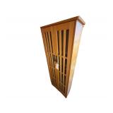 Wooden Cabinet w/ Glass Front - Approx. 56" Tall