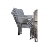 6 Stackable Patio Chairs, 1 Metal Folding Chair