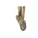 4- Long Handled Spades, 2- Short Handled Spades.