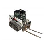 2020 Bobcat T550 Skid Steer - Meter Reads 2195 Hours - Front Door - 2 Speed - Aux Hydraulics - PIN: AJZV24162 - With Forks *Saved for Load Out