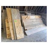 Assorted Lumber and Sheets of Hardwood Plywood, Planks, Etc