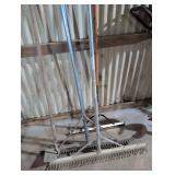 2- Landscape Rakes, 1- Cement Hoe, 1- Squeegee