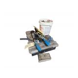 Pipe Cutter - Zurn Crimper - Sandpaper - Kobalt Organizer Bin - Brass Fittings