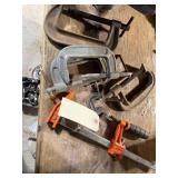 4 C Clamps and a 16" Jorgensen Wood Clamp