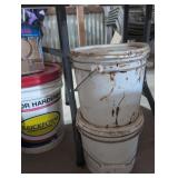 2 Buckets of Color Hardener, 2 Packages of Concrete Stain, 2 Containers of Something