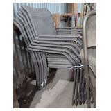 6 Stackable Patio Chairs, 1 Metal Folding Chair