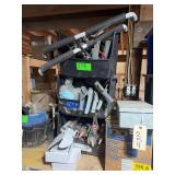 3 Bins of Caulking Guns, Silicone Adhesive, TruFit Bubbler Snorkel & Eyeball Kit, & Hand Tool Hooks