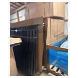 Large Lot of Metal Fencing - Approx 7 Gates (54in x 4ft) & 127 Sections (54in x 6ft) - 48 Line Posts - 10 Gate End Posts - 26 Corners - 45 End Posts - 8 Aqua Latches - 4 Drop Rods - Multiple Boxes of 