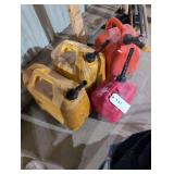 2-5 Gallon Kerosene Cans 1-5 Gallon Gas Can, 1-2 Gallon Gas Can