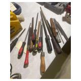 An Assortment of Rasps and Chisels Round and Flat