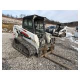 2020 Bobcat T550 Skid Steer - Meter Reads 2195 Hours - Front Door - 2 Speed - Aux Hydraulics - PIN: AJZV24162 - With Forks *Saved for Load Out