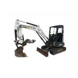 2017 Bobcat E32i - Meter Reads 2427 Hours - Blade - Thumb - 24in & 12in Bucket - Heat and AC - Radio - PIN: B3Y111176