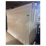 Lot of Vinyl Privacy Fence and Posts - 16 Panels and 15 Assorted Posts