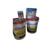 2 Buckets of Color Hardener, 2 Packages of Concrete Stain, 2 Containers of Something