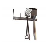 1- Long Handled Pitchfork 1- Short Handled Pitchfork, 4 Long Handled Flat Shovels.