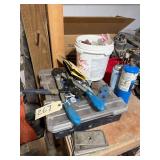 Pipe Cutter - Zurn Crimper - Sandpaper - Kobalt Organizer Bin - Brass Fittings
