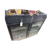 Black Cabinet w/ Glass Doors