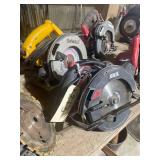 2 Electric Circular Saws Skil 7.25 and a DeWalt DW357
