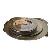 Round and Rectangular Aluminum and Silver-toned Trays.