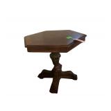 19 th Century Octagon Wooden Table In Laid 32 inches Wide by 30.5 Inches Tall