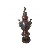Bronze Dragon Urn Approx. 14 in. H