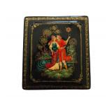 Vintage Palekh Laquer Box Approx. 4in. x 4 in