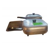 2 Sunbeam Automatic Frying Pans - Baking Sheet - K Cup Holder - Grill Mitt