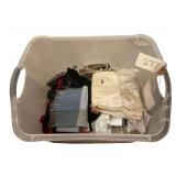 Bin full of Scarves and Mens Items - Step Stool - Hamper