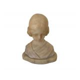 Italian Alabaster Bust of Young Girl