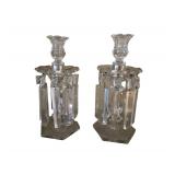 Crystal Candle Sticks Approx. 10 in. H