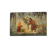 Vintage Fedoskino Laquer Box Approx. 6 in. x 4 in.