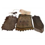 3 Art Deco Mesh Enamel Purses