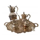 Poole Silver Co. Tea Set - E.P.C.