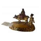 Tiny Cow and Boy Figurines