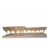 Crystal Wine and Water Glasses with Yellow Tint. Very Fragile