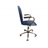 Blue rolling chair