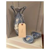Wedgewood Lot - Vase & 2 Small Plates