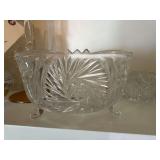 Lot Clear Cut and Etched Glass