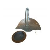 Princess House Blue Bridal Basket and Blue and Gold Ash Tray