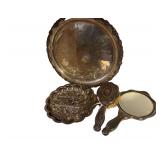 Silver Plate Dressing Set - 2 Silver Plate Trays
