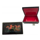 Vintage Fedoskino Laquer Box Approx. 6 in. x 4 in.
