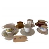 6pc Cup and Saucer Sets - Richard Ginori - Queen Anne - Aynsley - Etc
