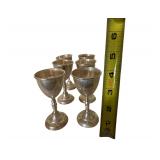 6 Sterling Silver Footed Cordials